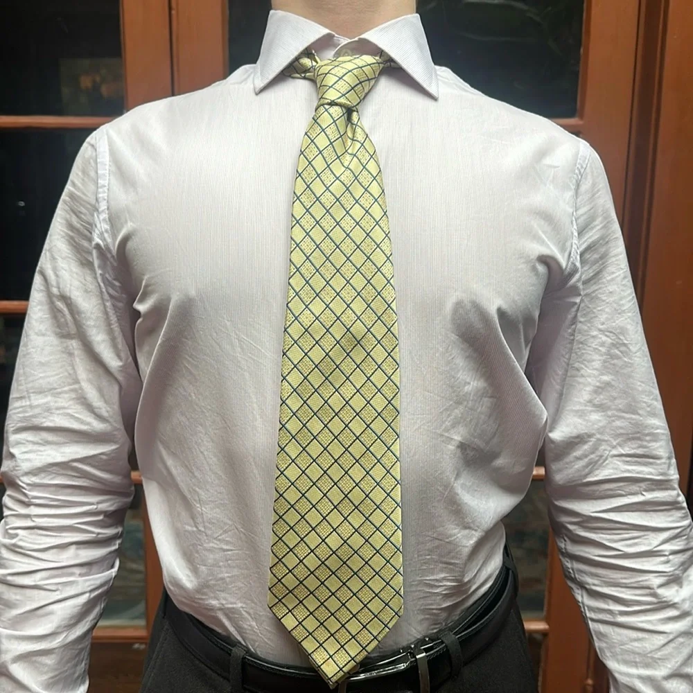 Vintage Paco Rabanne Paris yellow Men’s tie